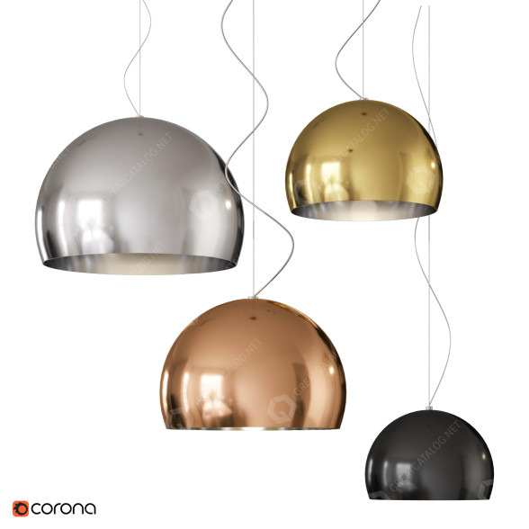 Lámparas colgantes Kartell Fly Metal Modelo 3D
