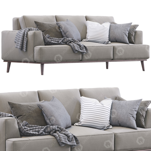 Sofa Modern Gray model 3D
