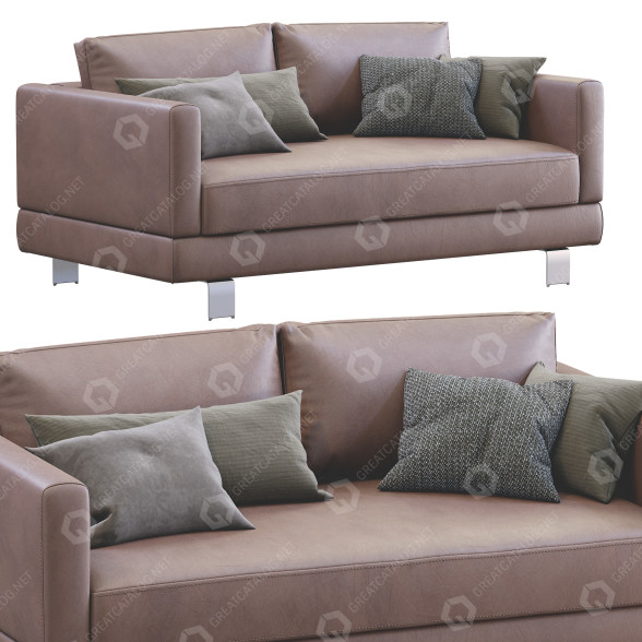 Диван Milan Leather 3D модель
