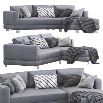 Sofa  Milan Leather Model 3D