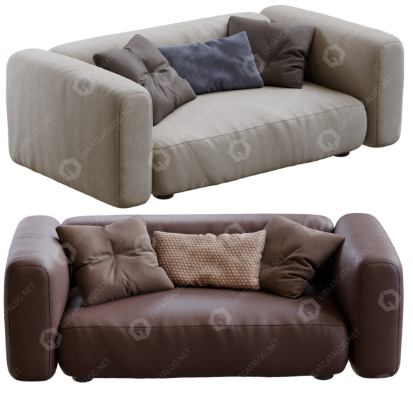 Canapé MDF Italia Cosy Island modèle 3D