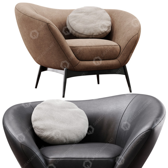 Armchair Saba Oltremare Poltrona 3D model