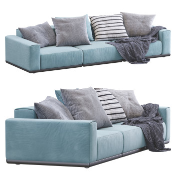 Sofa  Xyz Blue Model 3D