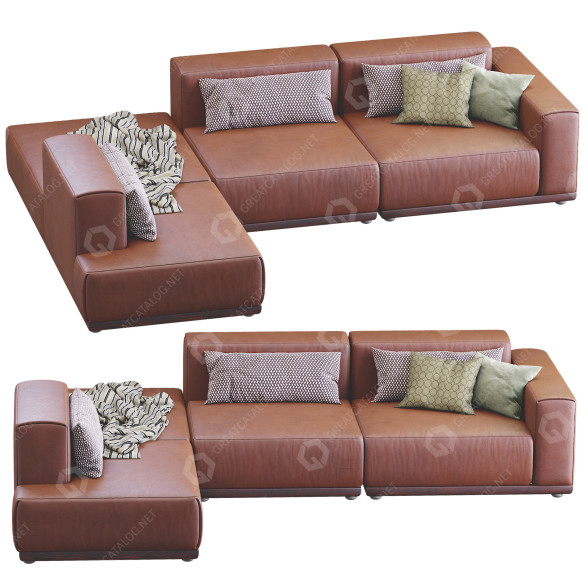 Sofa Xyz Brown 3D model
