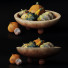 Овочі Bowl Red With Pumpkins Set 2 - vasy3359
