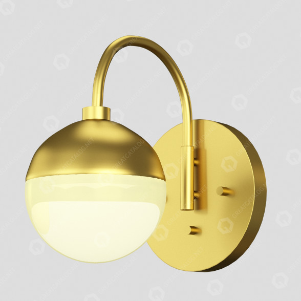 Wall Lamp Modern White Globe Glass 3D model