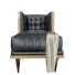 Fotel i pufa Kardiel Woodrow Box Leather - 3lordmax