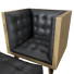 Fotel i pufa Kardiel Woodrow Box Leather - 3lordmax