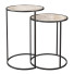 Mesas de centro Black Iron Marbled Glass - ELBEBE