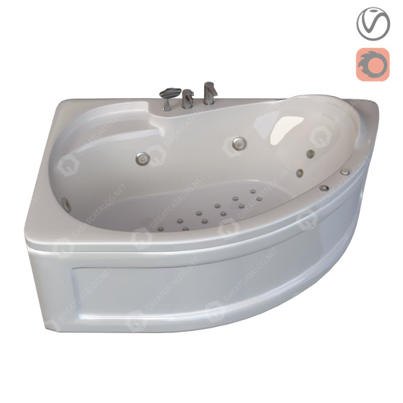 Whirlpool-Badewanne Ariana 701 3D-Modell