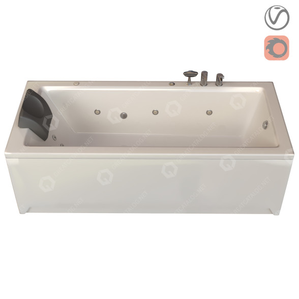 Baignoire balnéo Ariana 705 modèle 3D