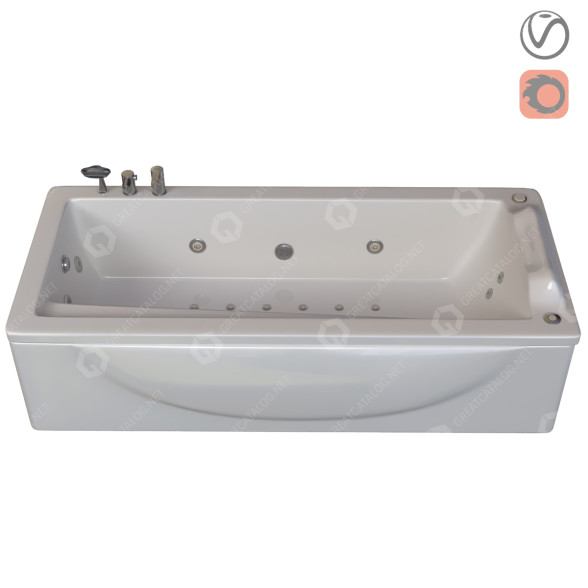 Whirlpool-Badewanne Ariana 760 3D-Modell