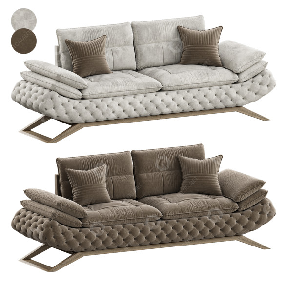 Sofa Cadde Yildiz Kral Ahsap model 3D
