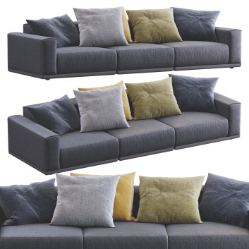 Sofa  Xyz Leather Model 3D