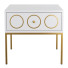 Mesita de noche Glam White Lacquer Gold - ELBEBE