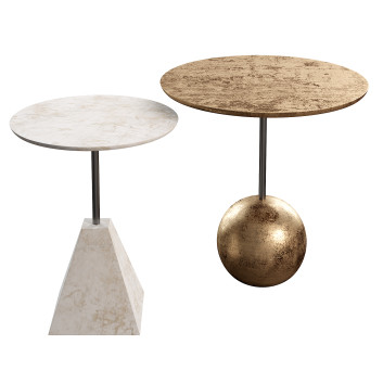 Mesas de centro  Geometric Gold & Silver Small Modelo 3D