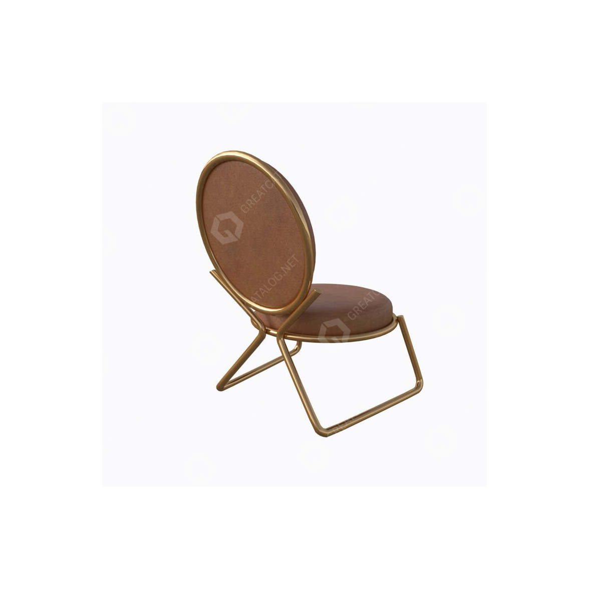 3D model Chair Moroso Double Zero Brown