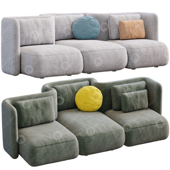 Sofa Saba Gala Fabric 3D model