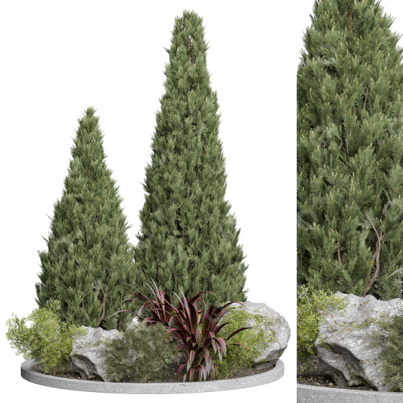 Plantes et décorations Ensemble 161 modèle 3D