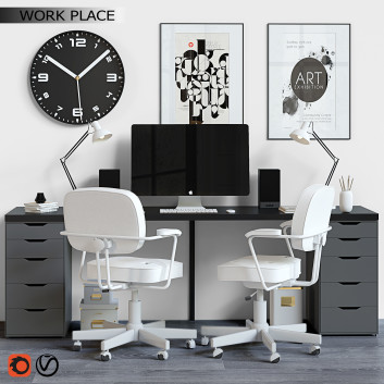 Espacio de trabajo Office Furniture 03 Modelo 3D