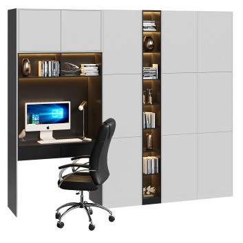 Espacio de trabajo Book Shelf 04 Modelo 3D
