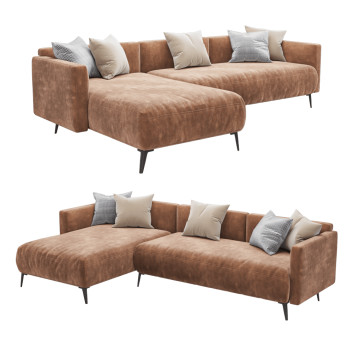 Sofa Brown 1 3D model