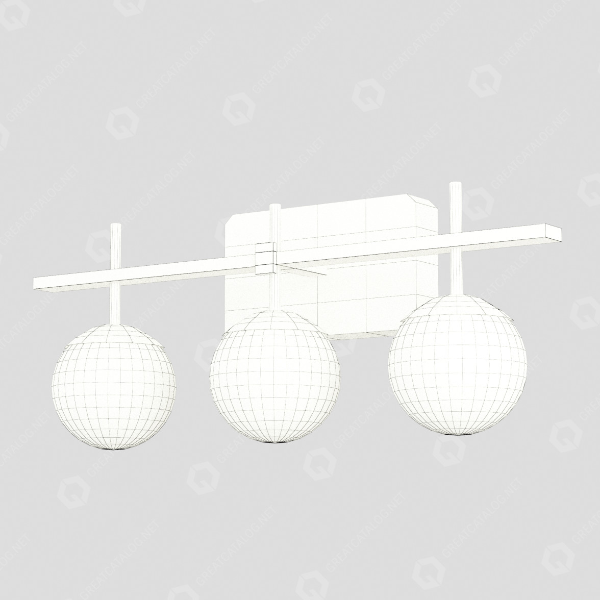 Wall Lamp Shades of Light Harmony Globes Vanity 3D model GreatCatalog