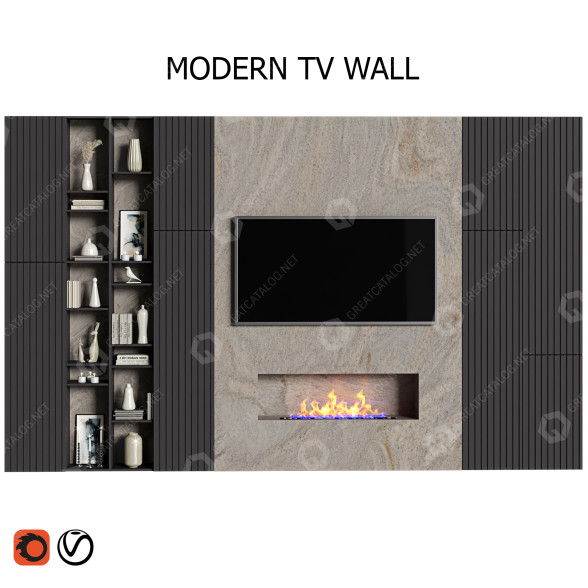 ТВ стінка Modern 18 3D модель