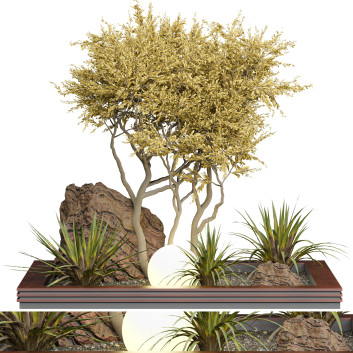 Plantes et décorations  Ensemble 168 Modèle 3D