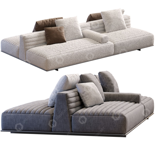 Sofa Minotti Roger Doublesides 3D model
