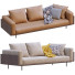 Sofa Minotti Brasilia Leather and Fabric - ED-MONTE