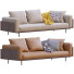 Sofa Minotti Brasilia Leather and Fabric - ED-MONTE
