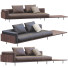 Sofa Minotti Brasilia Leather Black and Brown - ED-MONTE