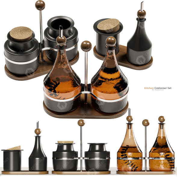 Dekoracje IKEA Krosamos Kitchen Container Set model 3D