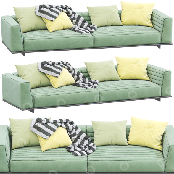 Диван Minotti Roger Green 3D модель