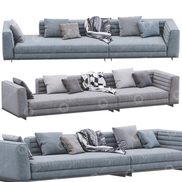 Диван Minotti Roger Grey 3D модель