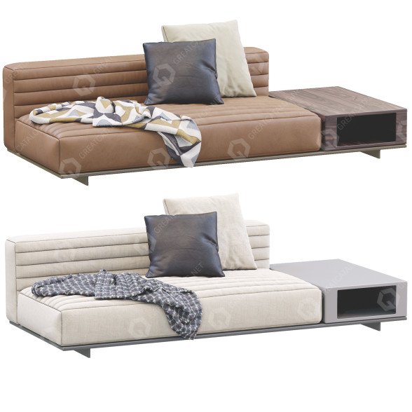Диван Minotti Roger Leather 3D модель