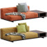 Диван Minotti Roger Orange and Yellow - ED-MONTE