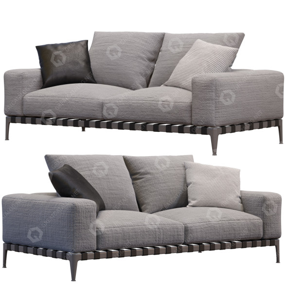 Sofa Flexform Gregory Gray model 3D