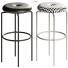 Bar Stool BassamFellows Circular Leather Brown and Black - onurarsoy