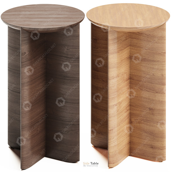 Coffee Table Nau Nami Wooden 3D model