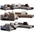 Sofa Minotti Roger Gray and Beige - ED-MONTE