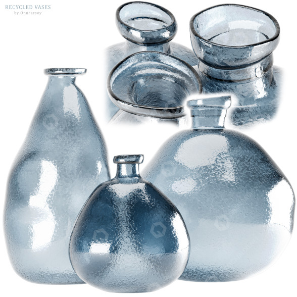 Wazony Zara Home Recycled Glass Set model 3D
