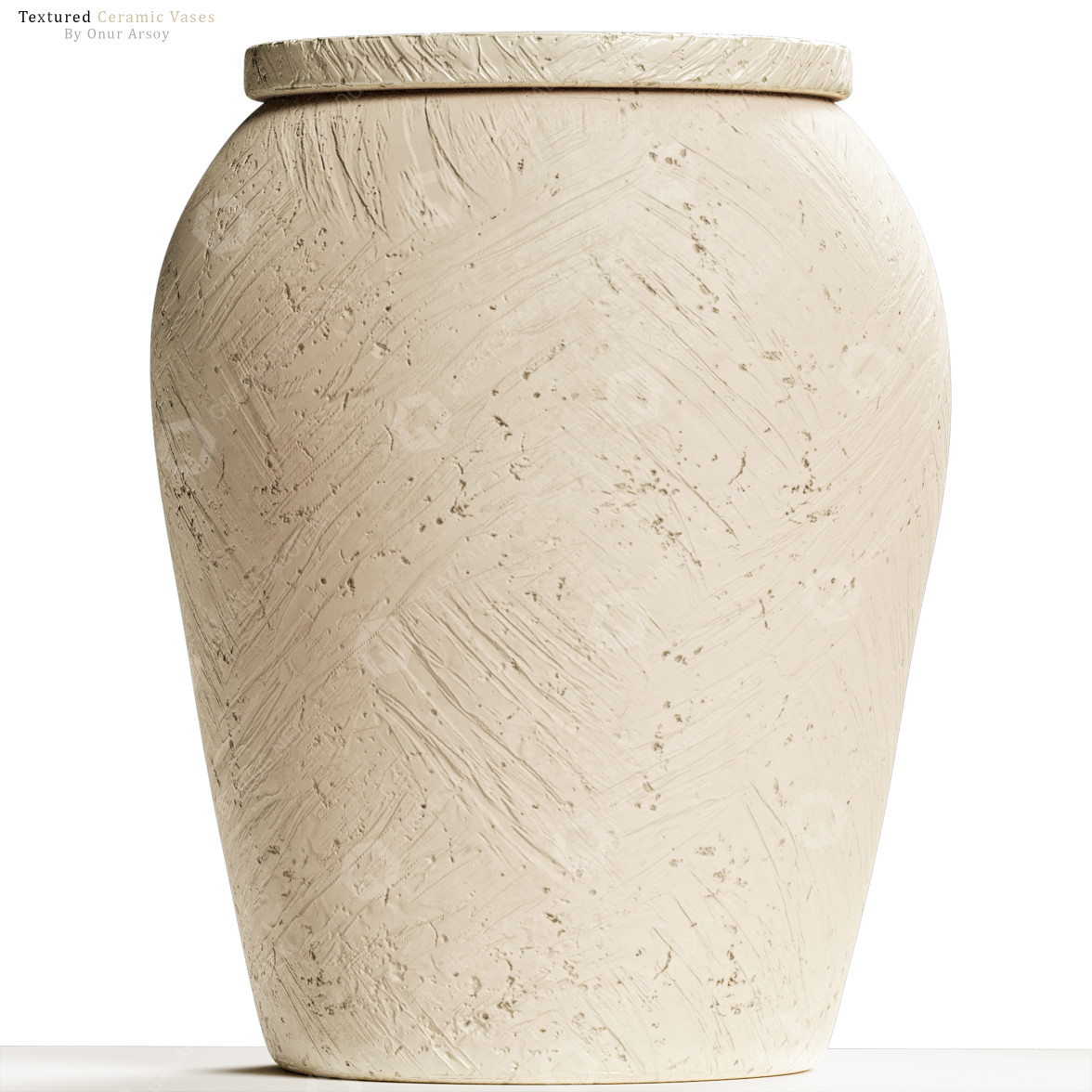 Vases Zara Home Textured Ceramic Set 3D model - GreatCatalog