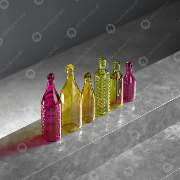 Bottles Glass 3D model