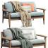 Sofa West Elm Wood - ED-MONTE