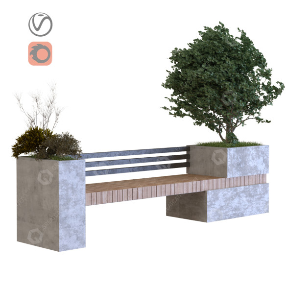 Рослини та лава Tree Set 24 3D модель