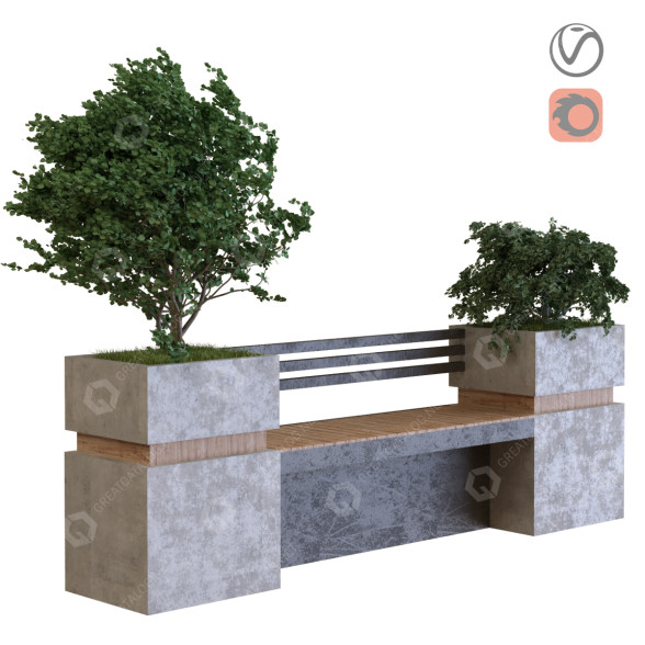 Рослини та лава Tree Set 025 3D модель