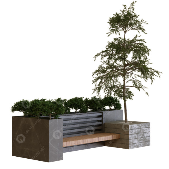 Рослини та лава Plants Tree Set 03 3D модель