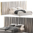 Ліжко VIG Furniture Modrest Nixan Modern White Bonded Gold - Zikkoo
